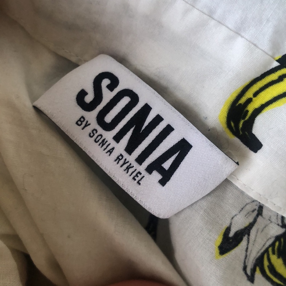 Sonia Rykiel banana print shirt dress mini dress - Picture 4 of 4
